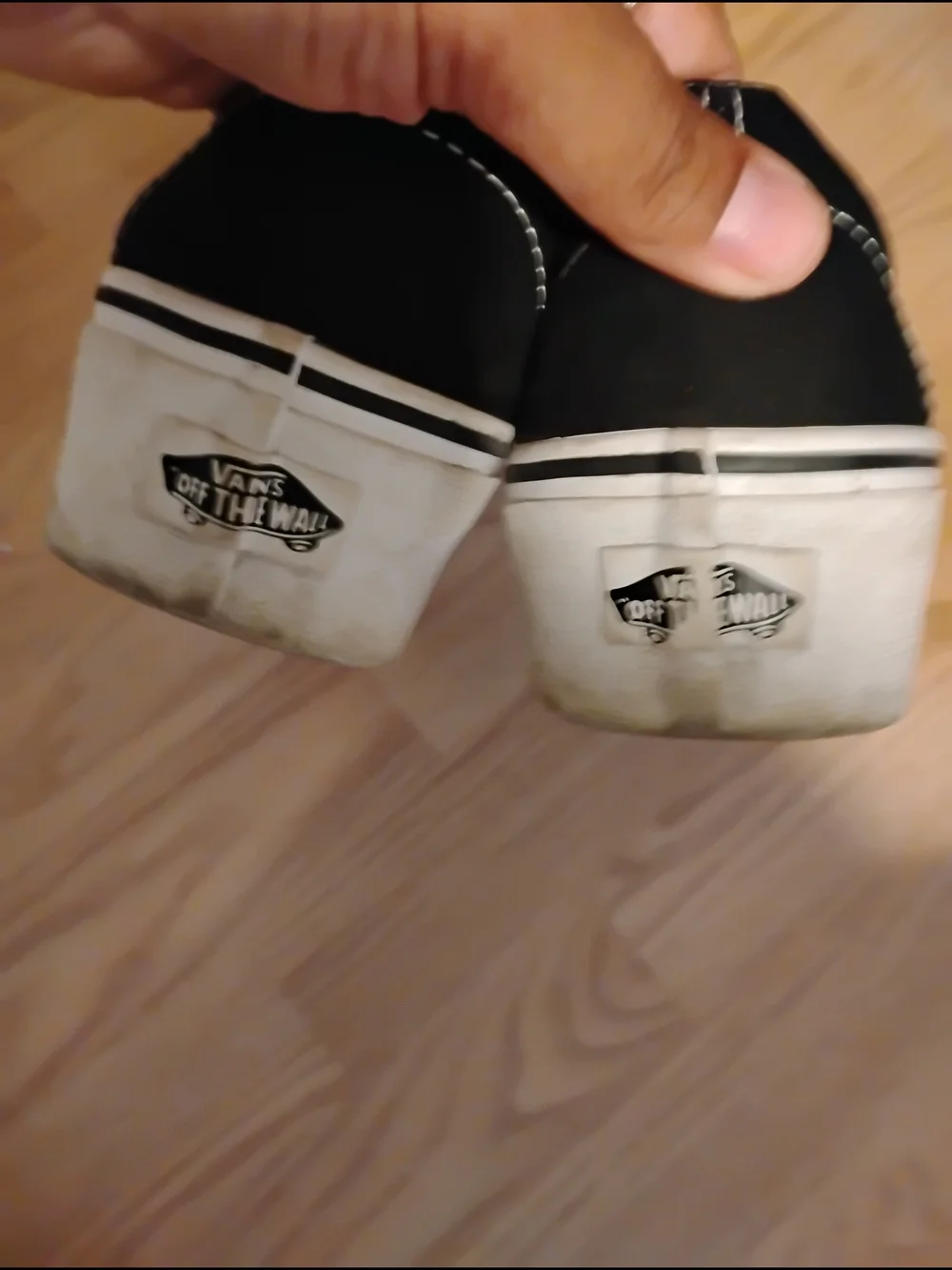 Black Slip On Vans With Thick sole